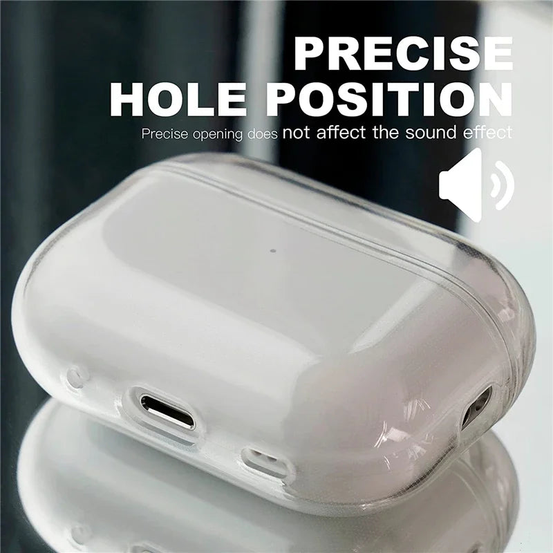 Funda Transparente de Silicona para AirPods con Correa