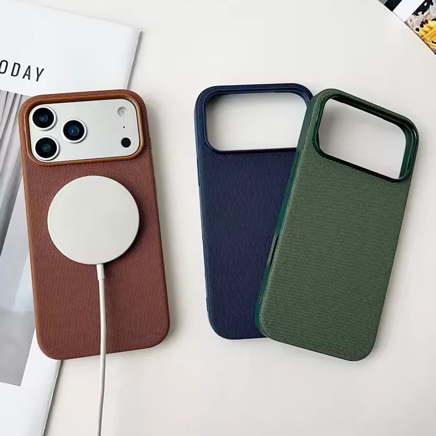 Funda Tejida MagSafe para iPhone 13 al 17 Pro Max