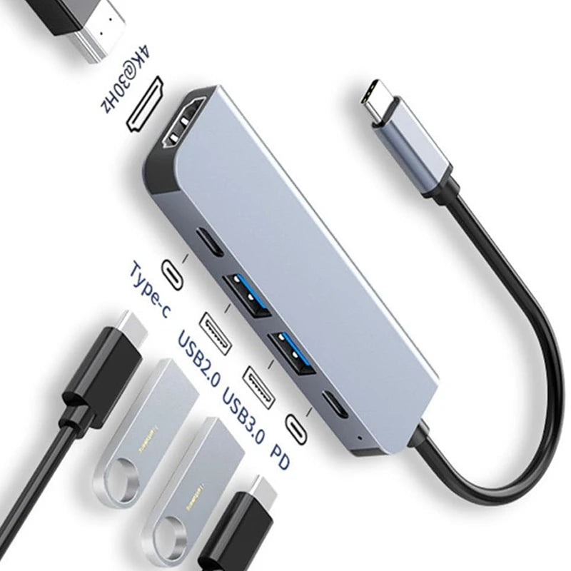 USB C Hub a 4K HDMI-Compatible USB 3.0 2.0