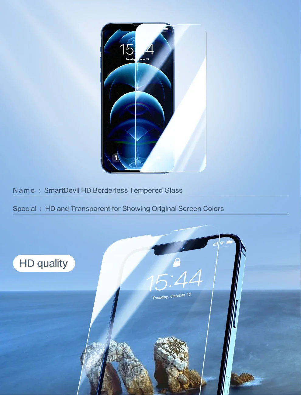 Protector de Pantalla HD Vidrio Templado para iPhone