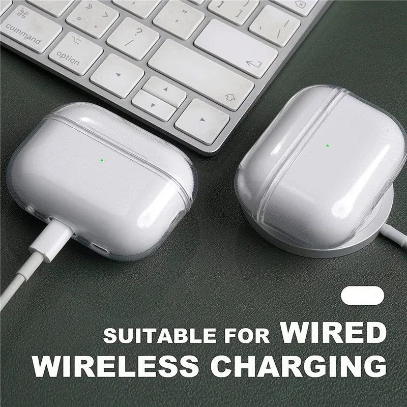 Funda Transparente de Silicona para AirPods con Correa