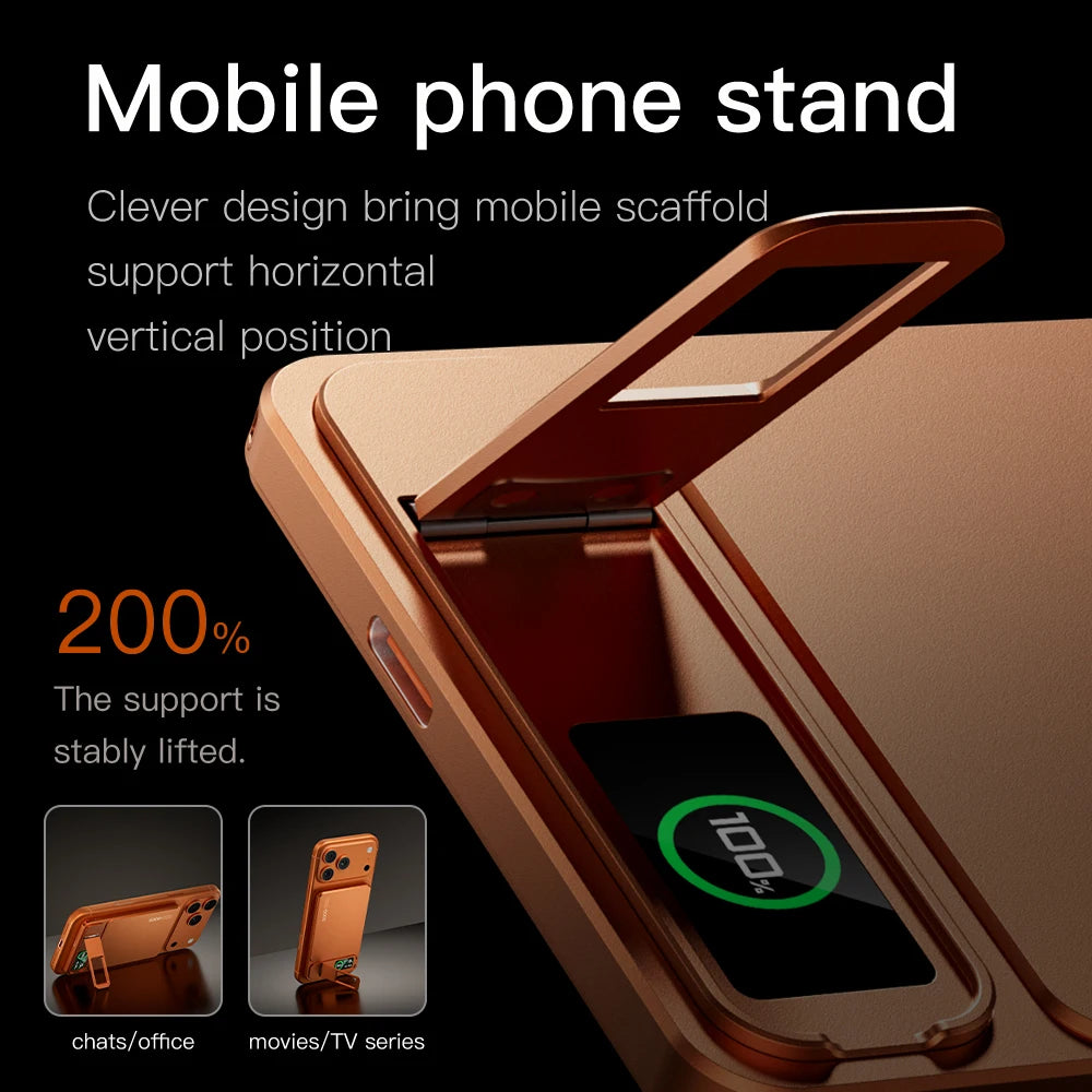Power Bank Magnético 3 en 1 con Pantalla TFT para iPhone y Apple Watch