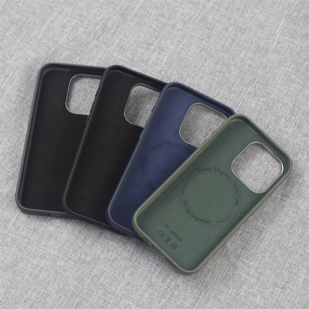 Funda de Cuero Magnética MagSafe para iPhone