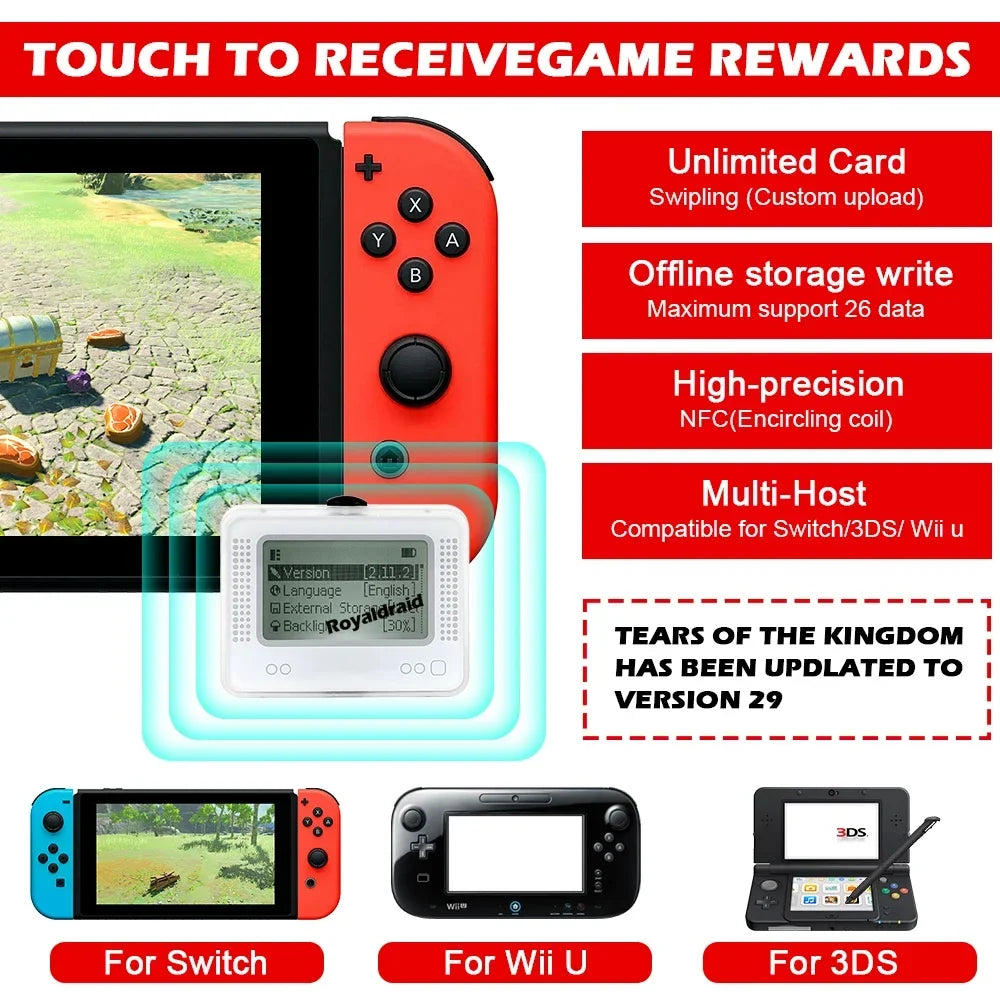 Simulador de Amiibo Recargable Compatible con Switch, 3DS y Wii U